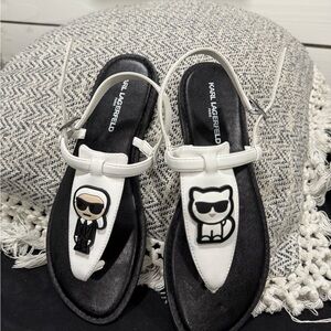Karl Lagerfeld White Sandals